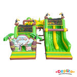 3 częściowy Tor przeszkód Zwierzęta z 2 zjeżdżalniami