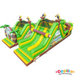 3 częściowy Tor przeszkód Zwierzęta z 2 zjeżdżalniami