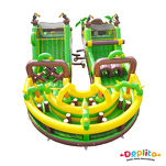 3 częściowy Tor przeszkód Zwierzęta z 2 zjeżdżalniami