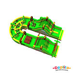 Tor przeszkód Zwierzęta z 2 zjeżdżalniami