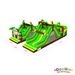 Tor przeszkód Zwierzęta z 2 zjeżdżalniami