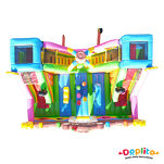 Plac zabaw z 2 zjeżdżalniami SŁODKA KRAINA