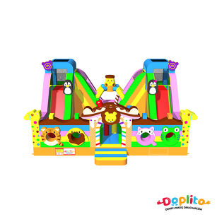 Plac zabaw z 2 zjeżdżalniami Słodkie Misie