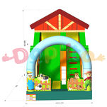 Dmuchana zjeżdżalnia z motywem farmerskim