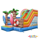 Dmuchaniec ze zjeżdżalnią  z motywem wakacyjnym