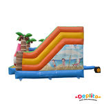 Dmuchaniec ze zjeżdżalnią  z motywem wakacyjnym