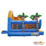 Dmuchaniec ze zjeżdżalnią  z motywem wakacyjnym