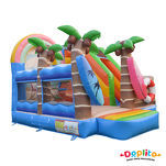 Dmuchaniec ze zjeżdżalnią  z motywem wakacyjnym