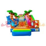 Dmuchaniec ze zjeżdżalnią  z motywem wakacyjnym