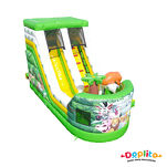 Dmuchany statek z motywem dżungli