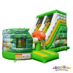 Dmuchany statek z motywem dżungli