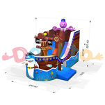 Dmuchany statek z motywem morskim